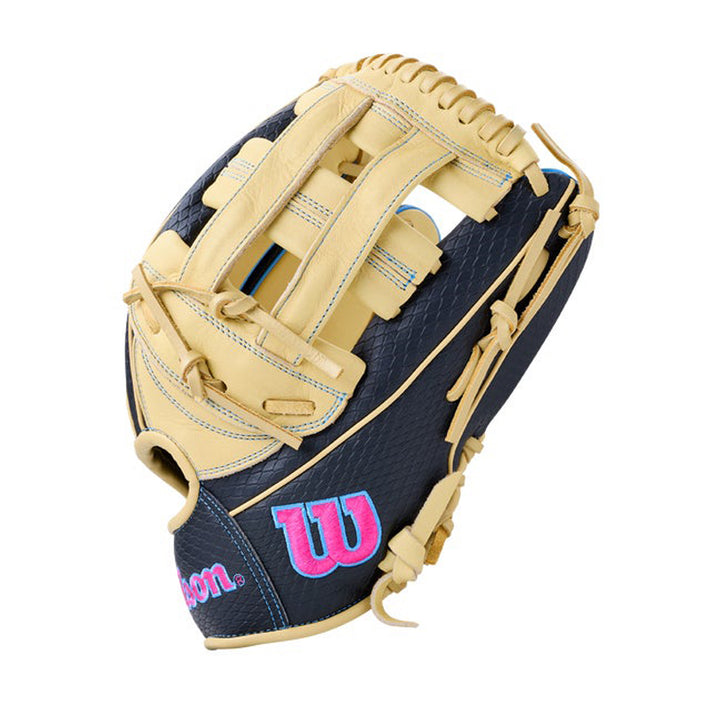 Wilson A1000 1750SS WBG02901RT1750 Blonde Dual Post Web with Navy SuperSnakeSkin shell
