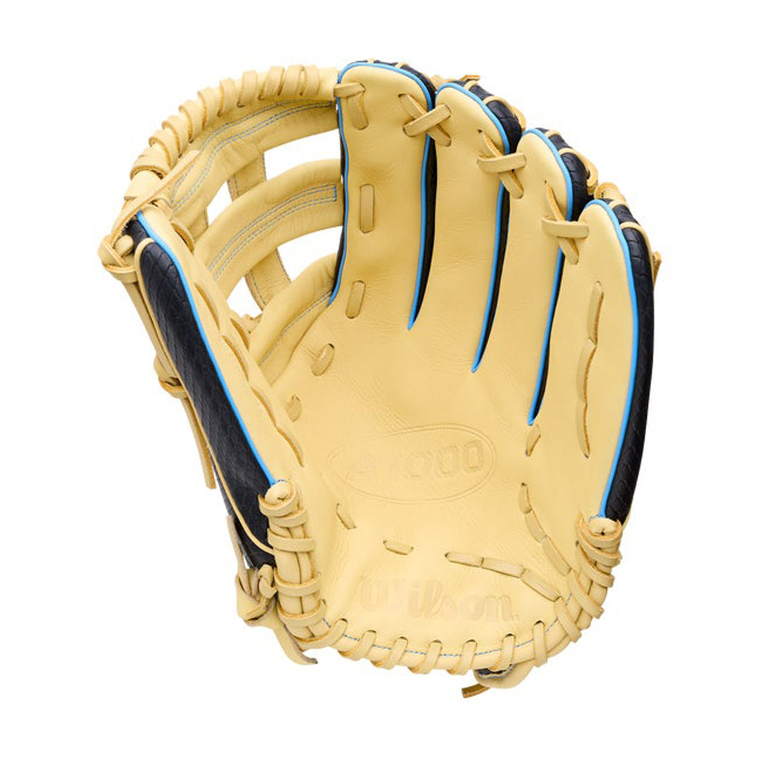 2027 Wilson A1000 1750SS 12.5 inch outfield baseball glove Blonde palm view