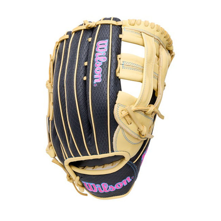 Wilson A1000 1750SS WBG02901RT1750 Navy SuperSnakeSkin outfield glove exterior