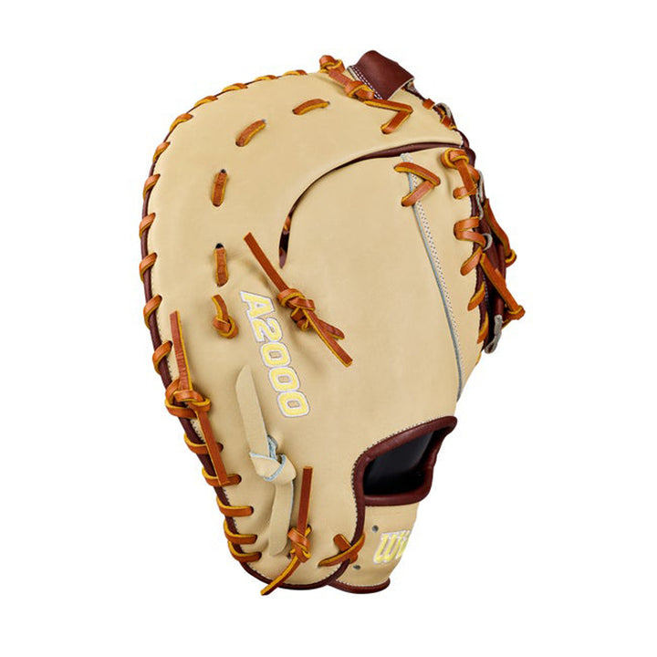 2027 Wilson A2000 1673 13 inch baseball first base mitt Blonde back view