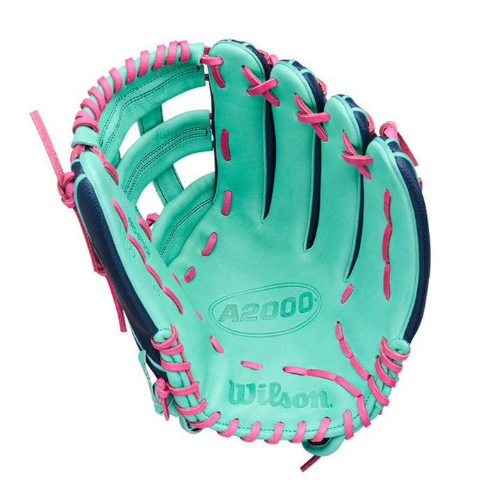 Wilson A2000 1750 WBG05901RT125 Seafoam Pro Stock Leather palm and Dual Post Web