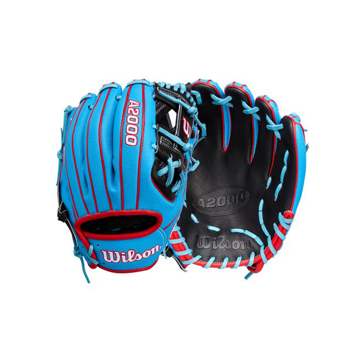2027 Wilson A2000 1786SS 11.5 inch infield baseball glove front and palm views