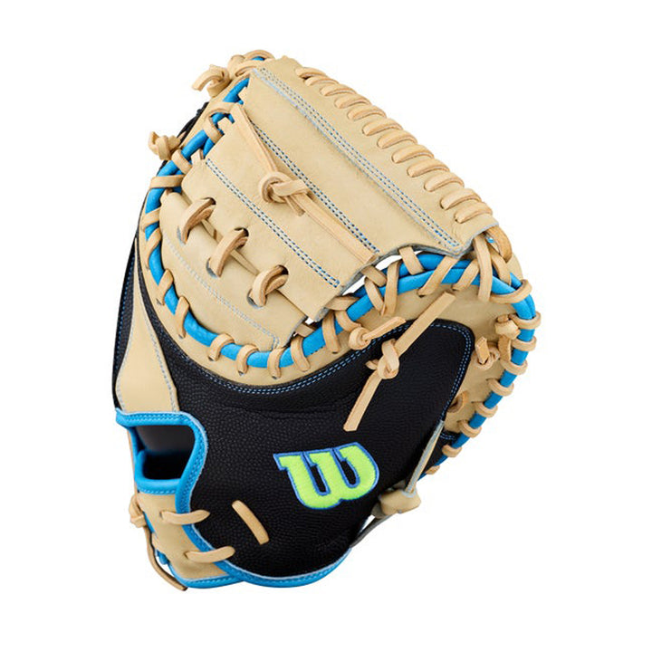 2027 Wilson A2000 M23SS 33.5 inch baseball catcher’s mitt Half Moon Web view