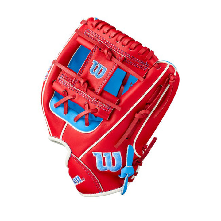 2027 Wilson A500 11 inch youth infield baseball glove Open Dual Post Web view