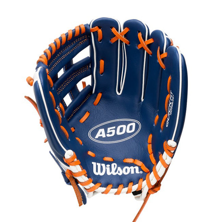 2027 Wilson A500 youth baseball glove palm and pocket view