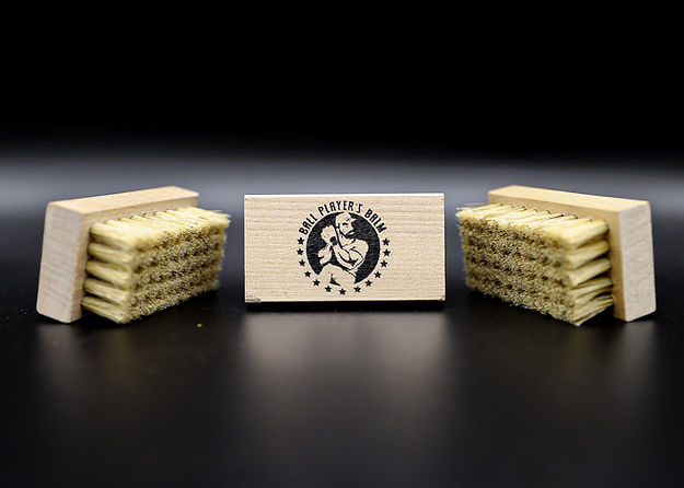 Ball Player’s Balm Cleaning Brush Block – Heavy-Duty Hog Bristle Brush for Glove Cleaning