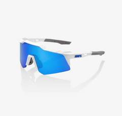 100% SPEEDCRAFT® XS Matte White - Blue Multilayer Mirror Lens - 60009-00001