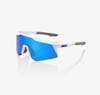 100% SPEEDCRAFT® XS Matte White - Blue Multilayer Mirror Lens - 60009-00001