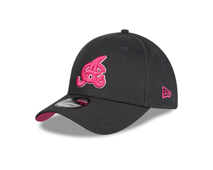 Aguilas Cibaeñas New Era 9FORTY Adjustable Baseball Hat – Dark Gray/Pink