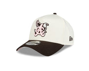 Aguilas Cibaenas New Era 9FORTY A-Frame Adjustable Hat - Beige/Pink/Black