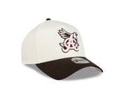 Aguilas Cibaenas New Era 9FORTY A-Frame Adjustable Hat - Beige/Pink/Black