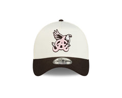 Aguilas Cibaenas New Era 9FORTY A-Frame Adjustable Hat - Beige/Pink/Black