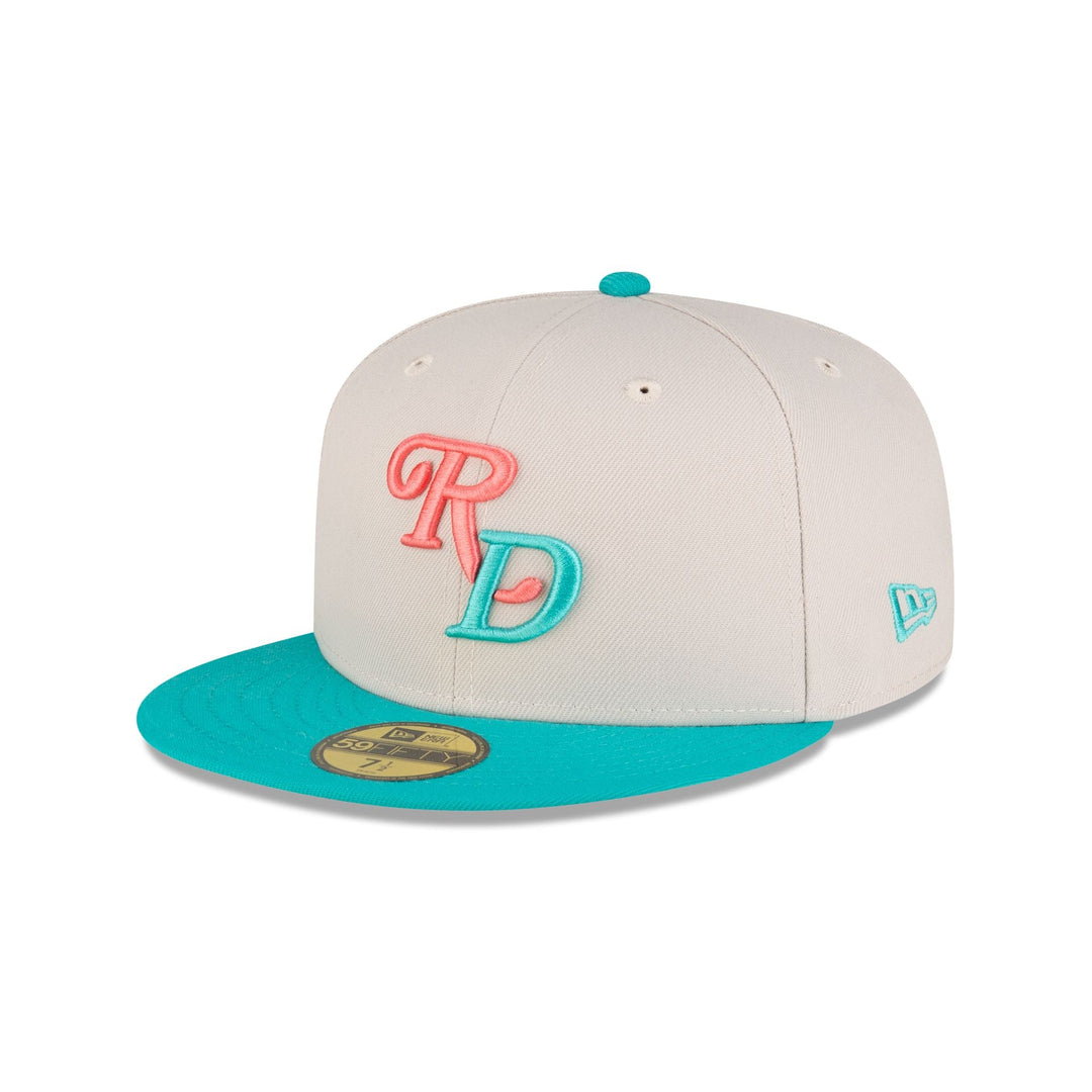New Era 59FIFTY FEDRED República Dominicana Fitted Hat – Stone / Teal