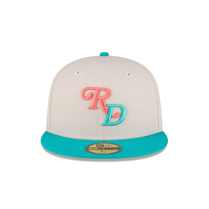 New Era 59FIFTY FEDRED República Dominicana Fitted Hat – Stone / Teal