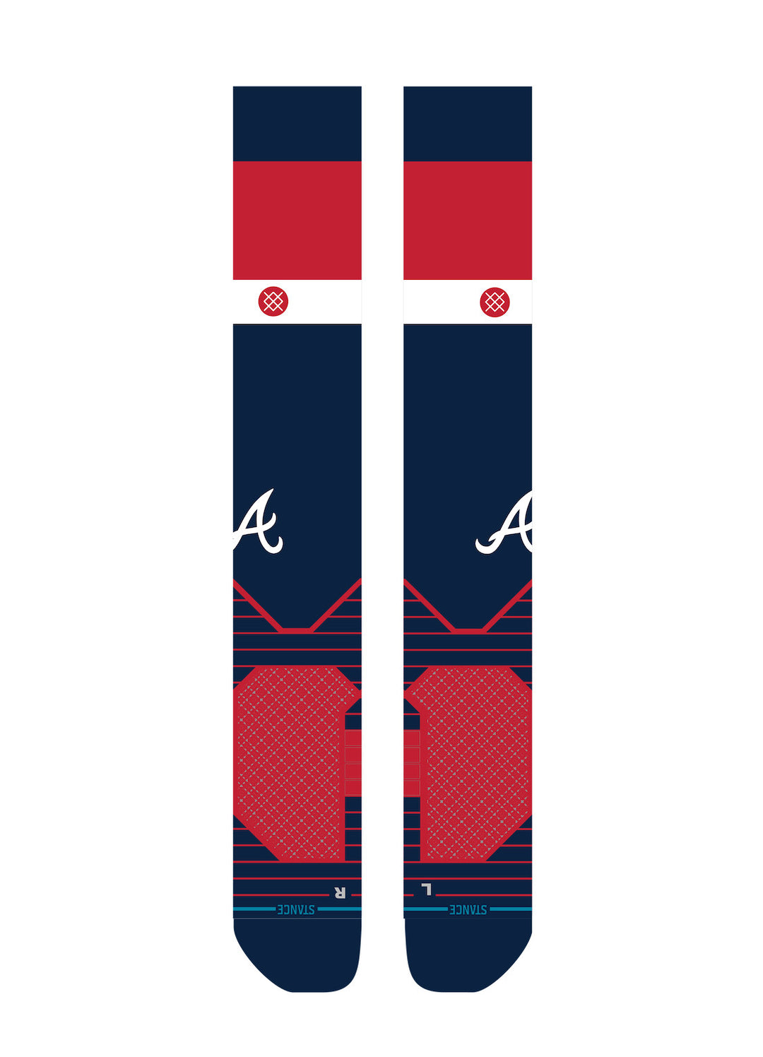 Atlanta Braves BOLD STRIPE OTC Stance Socks – Over-the-Calf, Medium Cushioning