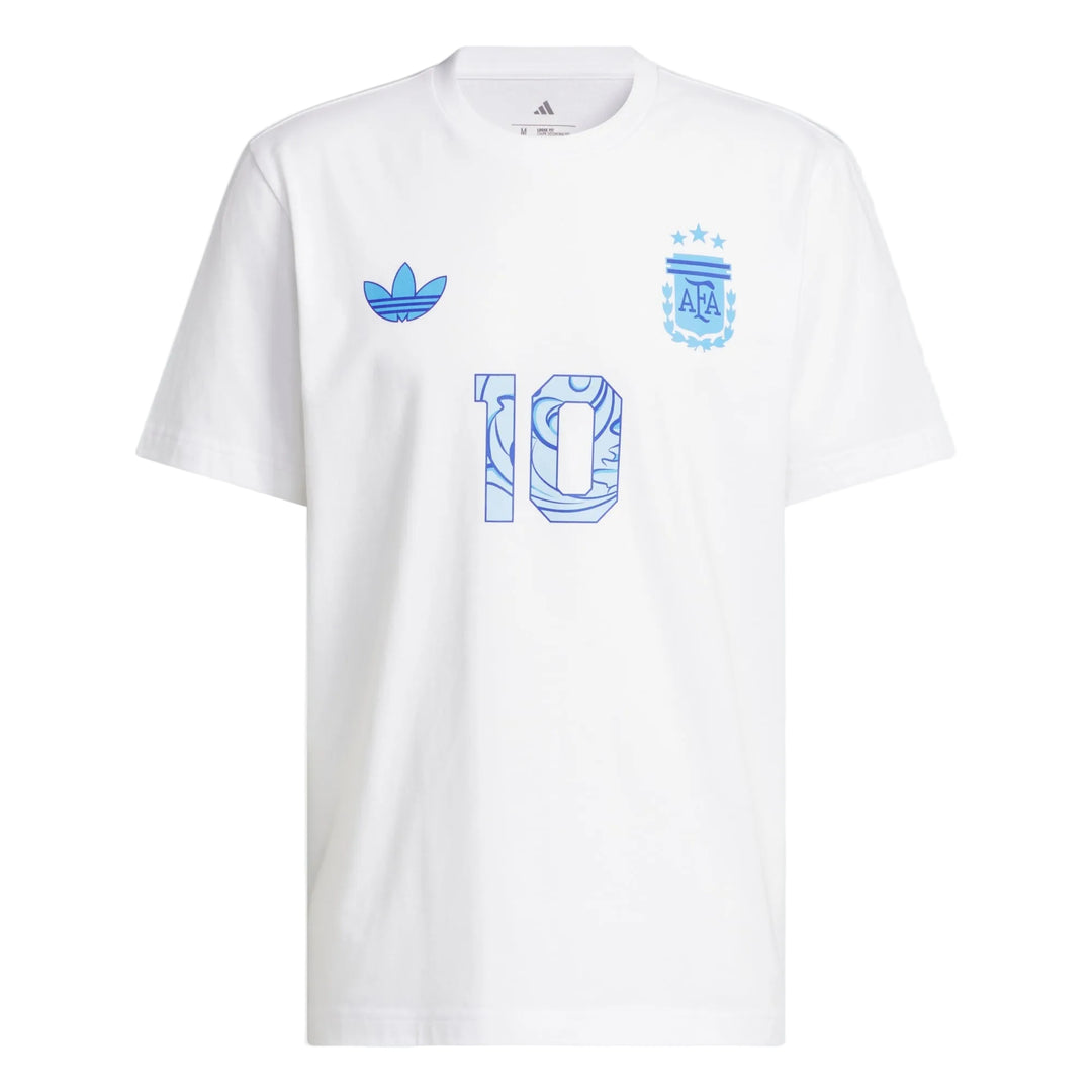 Adidas Messi Argentina Away Graphic Tee White – Men’s Soccer T-Shirt Casual Streetwear