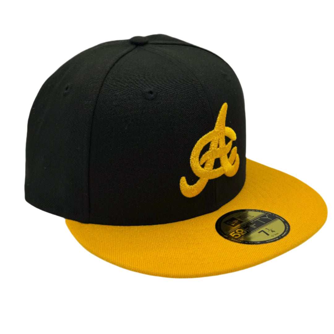 Official Aguilas Cibaeñas New Era 59FIFTY Fitted Hat – Black/Gold LIDOM Dominican Baseball Cap