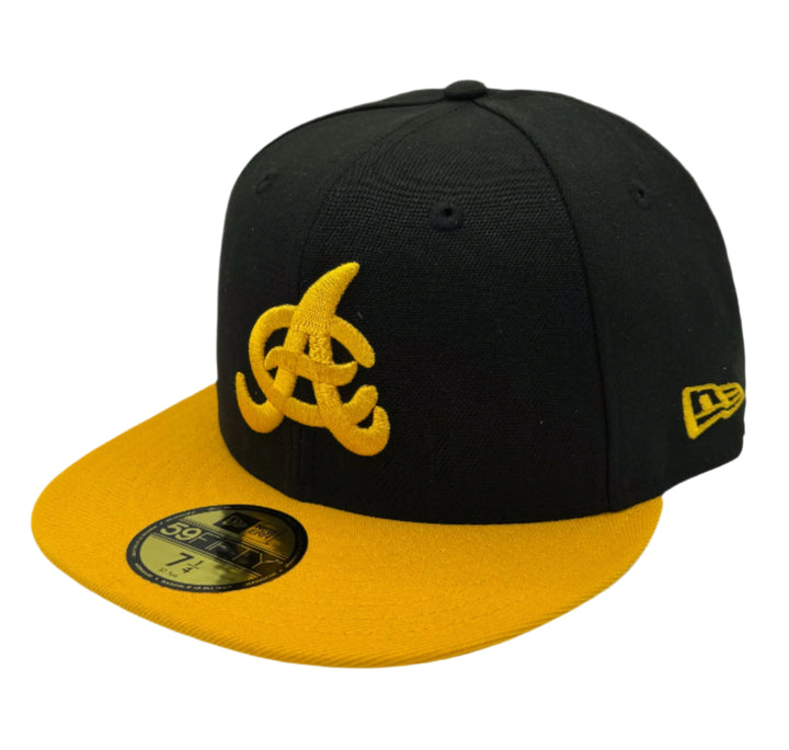 Official Aguilas Cibaeñas New Era 59FIFTY Fitted Hat – Black/Gold LIDOM Dominican Baseball Cap