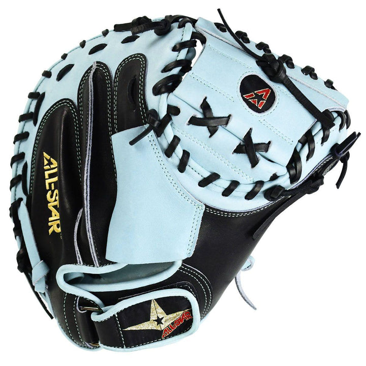 All-Star Limited Pro Elite 34" Catcher’s Mitt - (CM3000-34) Black / Sky Blue1
