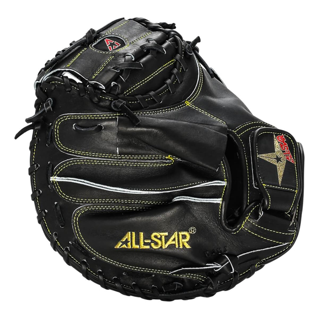 All-Star Pro-Elite Solid Black Baseball Catcher's Mitt, 33.5" - (CM3000SBK-1)1