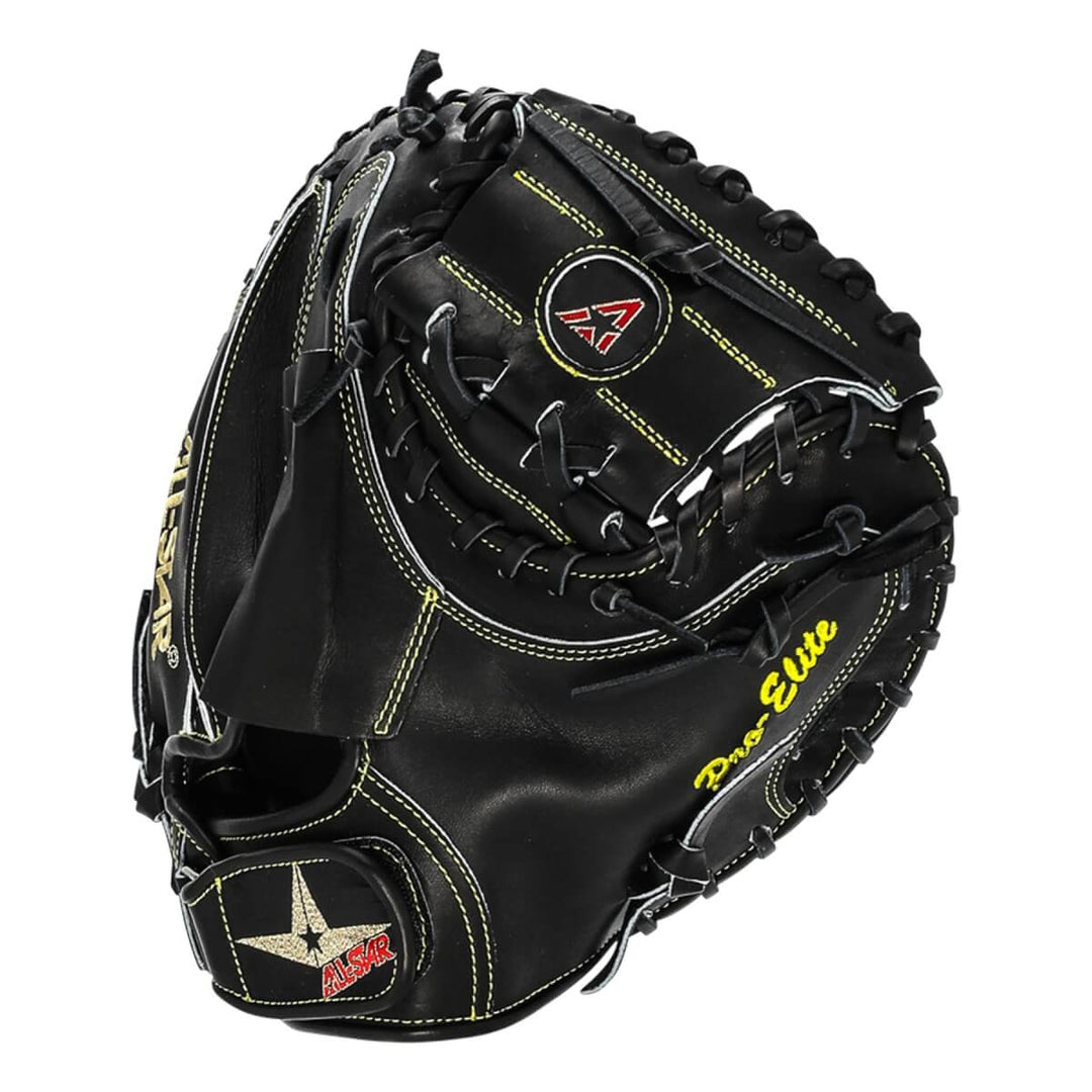 All-Star Pro-Elite Solid Black Baseball Catcher's Mitt, 33.5" - (CM3000SBK-1)2
