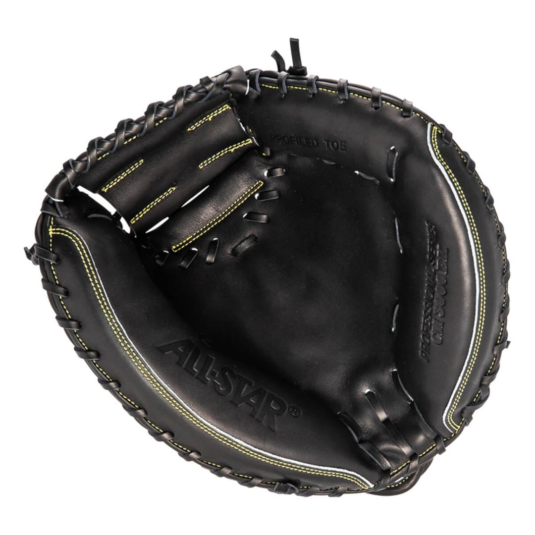 All-Star Pro-Elite Solid Black Baseball Catcher's Mitt, 33.5" - (CM3000SBK-1)5