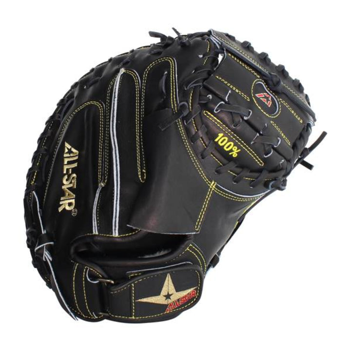 All-Star Pro Elite 33.5" Solid Black Catcher’s Mitt - (CM3000SBK-1)
