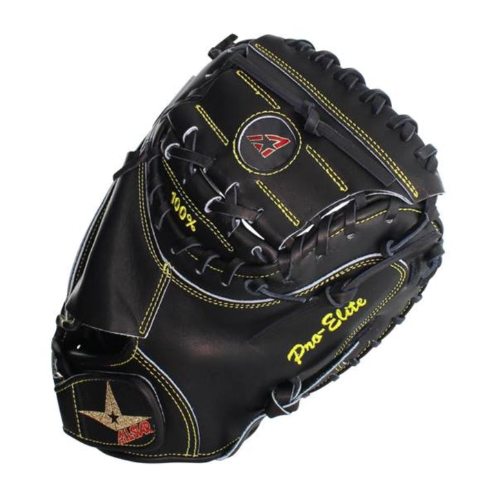 All-Star Pro Elite 33.5" Solid Black Catcher’s Mitt - (CM3000SBK-1)1
