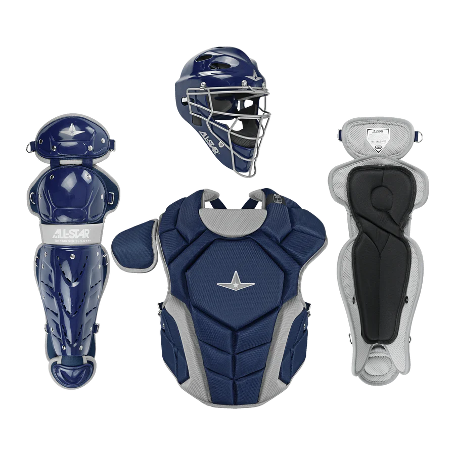 All-Star Top Star Youth Catcher’s Gear Set Ages 9-12 – MVP3 Helmet, Chest Protector Leg Guards CKCC-TS-912