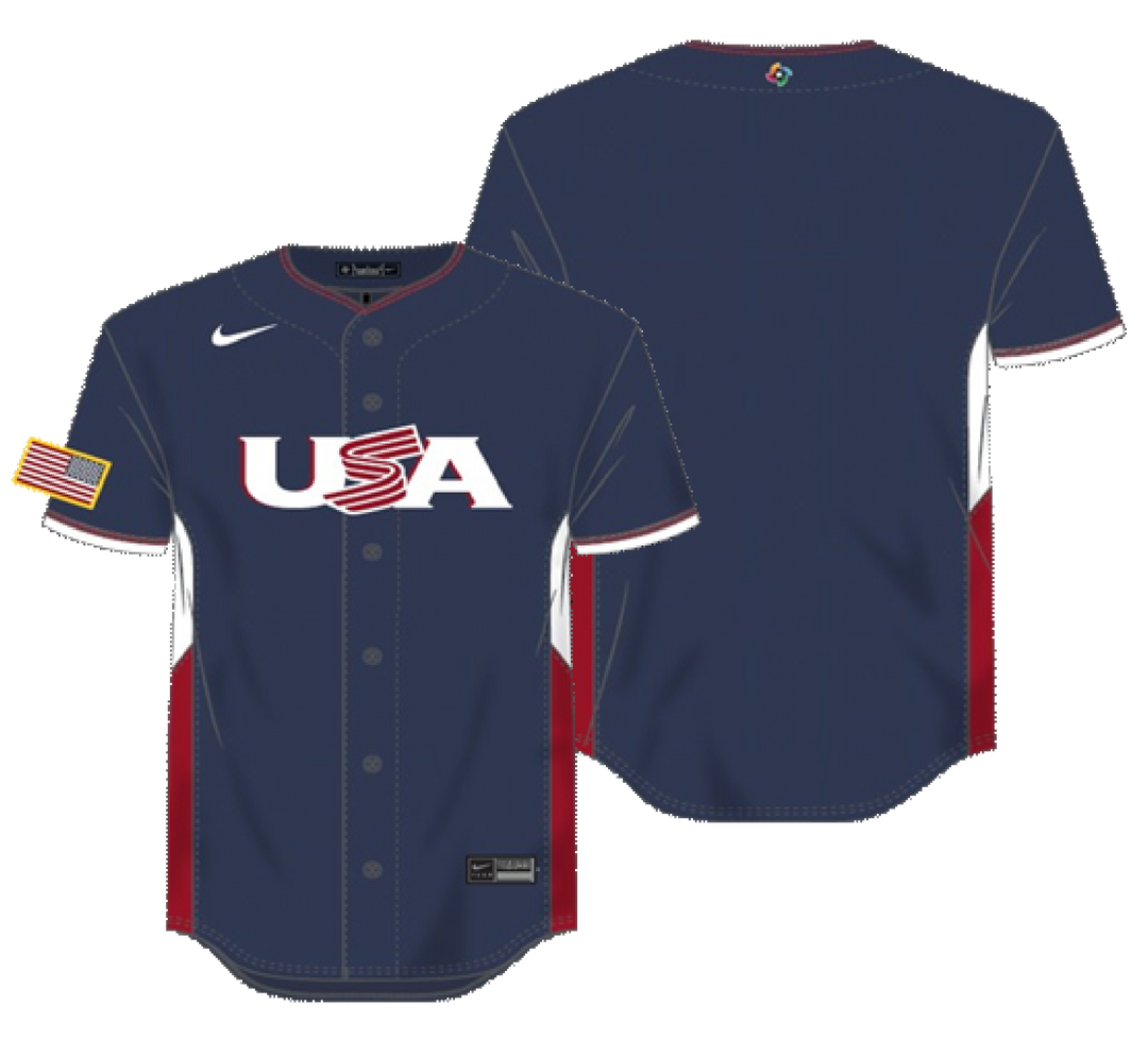 2026 WBC USA Men's Nike Stadium Jersey – Official Home White Edition