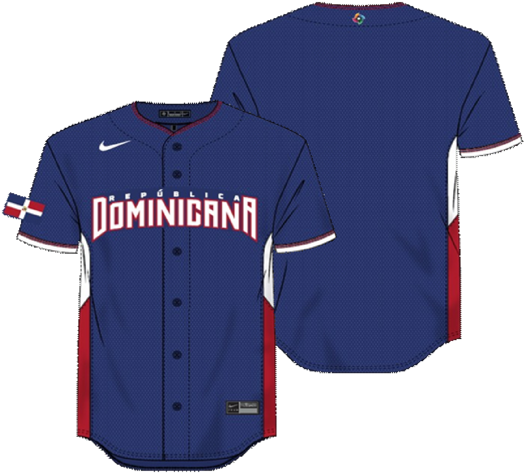 2026 WBC Dominican Republic Men's Nike Stadium Jersey – Official Home White Edition