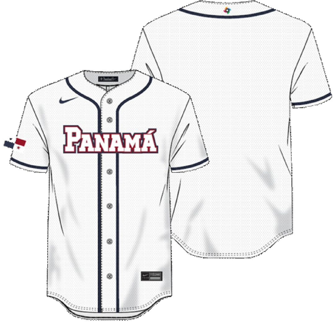2026 WBC Panama Men's Nike Stadium Jersey – Official Home White Edition