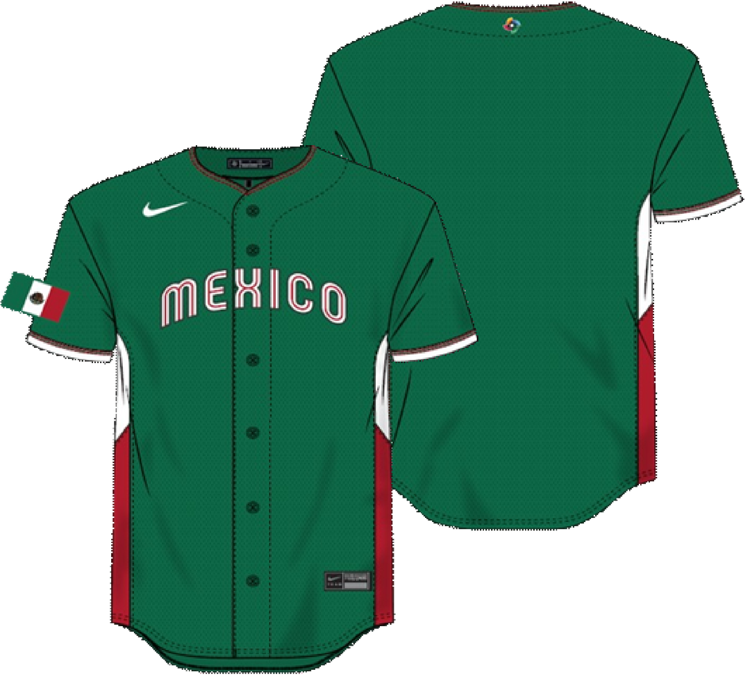2026 WBC Mexico Men's Nike Stadium Jersey – Official Home White Edition