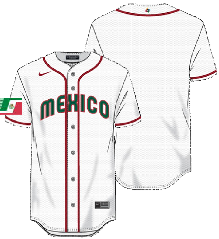 2026 WBC Mexico Men's Nike Stadium Jersey – Official Home White Edition