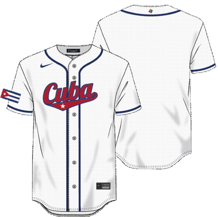 2026 WBC Cuba Men's Nike Stadium Jersey – Official Home White Edition