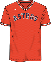 Nike Houston Astros Men's MLB Institutional V-Neck SS Synthetic Jersey