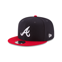 New Era 9Fifty MLB Atlanta Braves Basic Navy/Red Snapback Hat One Size