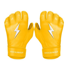PREMIUM PRO Short Cuff Batting Gloves - Yellow