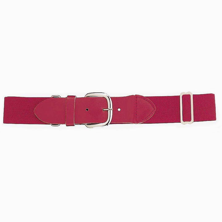 Baseball Belt with Cowhide Leather Tabs – Adjustable Adult Elastic Uniform Belt | 1.5" Wide