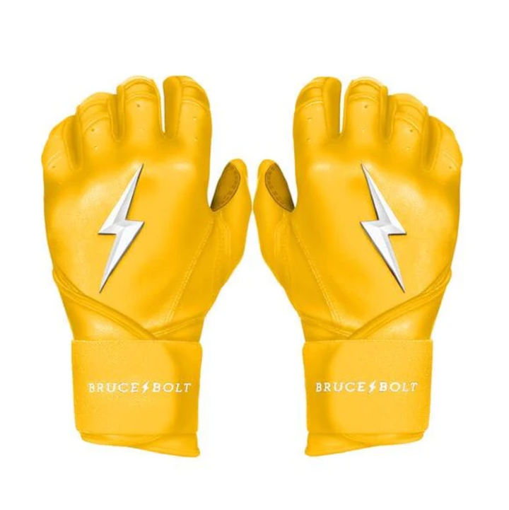 Bruce Bolt Premium Pro Long Cuff Batting - Yellow