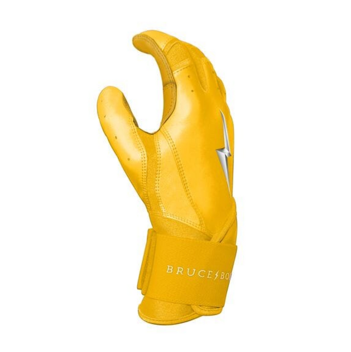 Bruce Bolt Premium Pro Long Cuff Batting - Yellow1