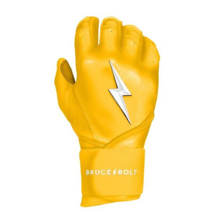 Bruce Bolt Premium Pro Long Cuff Batting - Yellow2