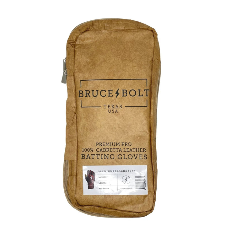 Bruce Bolt Premium Pro Long Cuff Batting Gloves - Maroon2