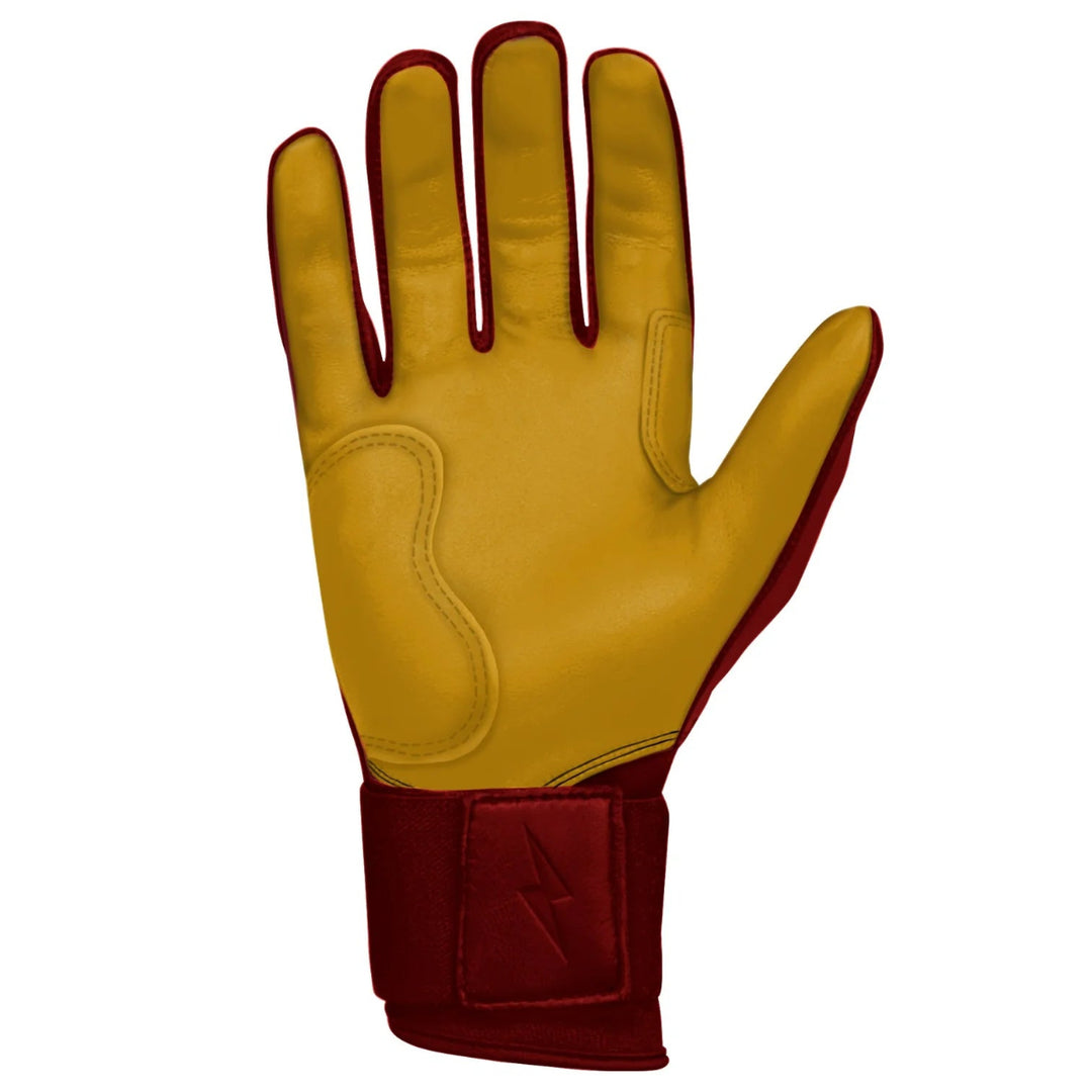 Bruce Bolt Premium Pro Long Cuff Batting Gloves - Maroon3