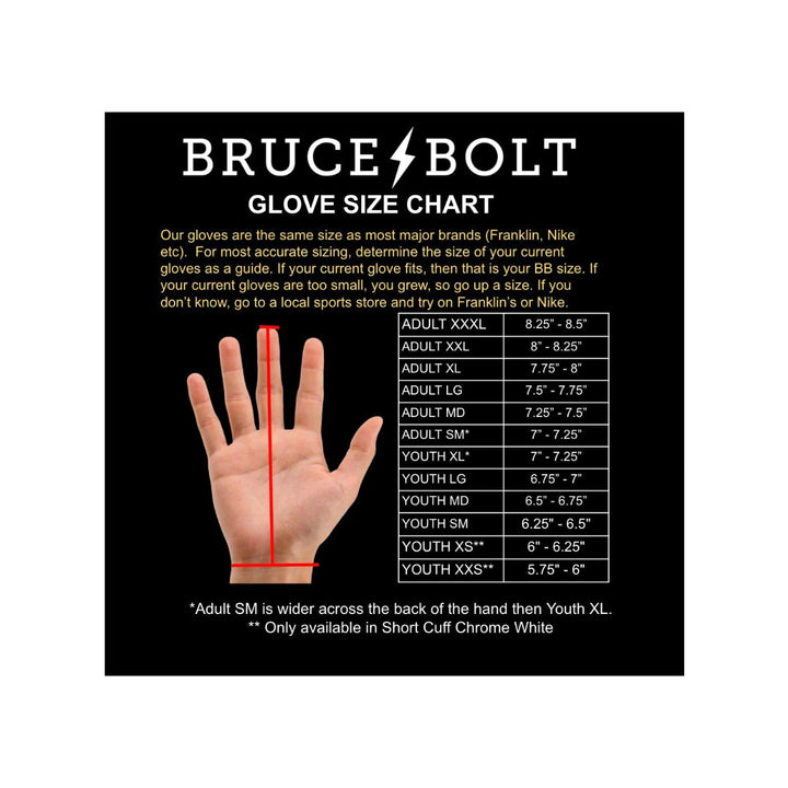 Bruce Bolt Premium Pro Long Cuff Batting Gloves - Maroon5