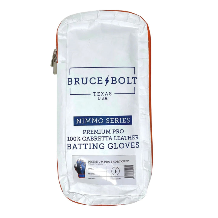 Bruce Bolt Premium Pro Nimmo Series Short Cuff Batting Gloves - Mets Blue3