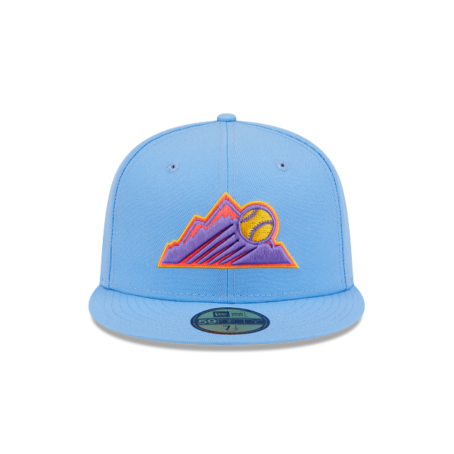 MLB Colorado Rockies New Era 2025 City Connect 59FIFTY Fitted Hat – Light Blue Authentic Collection