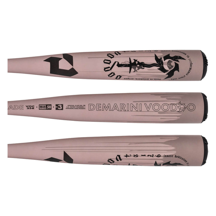 DeMarini 2025 Voodoo ONE Rose Gold (-3) BBCOR BaseBall Bat - WBD2628010.