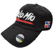 De lo mio embroidered Logo Vintage Hats (Black / Full Color)2