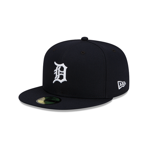 NEW ERA 59FIFTY DETROIT TIGERS FITTED HAT BLACK WHITE